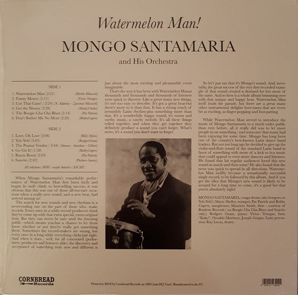Mongo Santamaria ‎– Watermelon Man! (1963) - New Lp Record 2018 Cornbread UK Import 180 gram Vinyl - Jazz / Cha-Cha / Latin Jazz / Mambo - Shuga Records