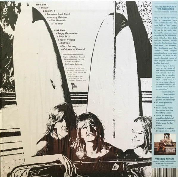 Lee Hazlewood's Woodchucks ‎– Cruisin' For Surf Bunnies (1964) - New LP Record 2018 Light In The Attic USA Black Vinyl - Surf Rock