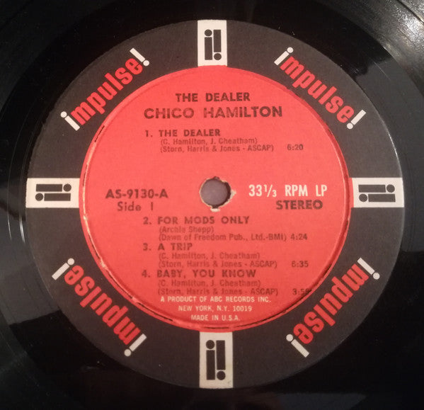 Chico Hamilton Introducing Larry Coryell – The Dealer - VG+ LP Record 1966 Impulse! USA Stereo (mono cover) Vinyl - Jazz / Latin Jazz / Bop - Shuga Records