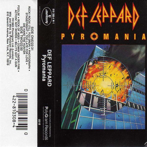 Def Leppard – Pyromania - Used Cassette Mercury 1983 USA - Rock
