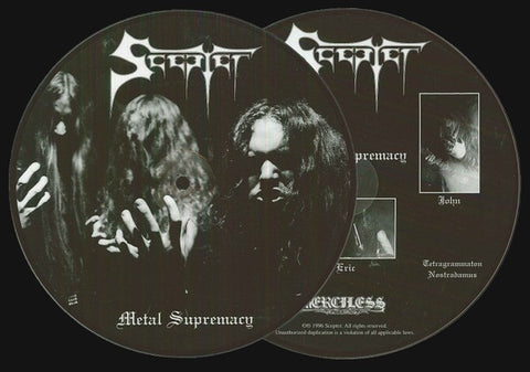 Scepter – Metal Supremacy - Mint- 7" EP Record 1996 Merciless USA Picture Disc Vinyl & Sleeve -