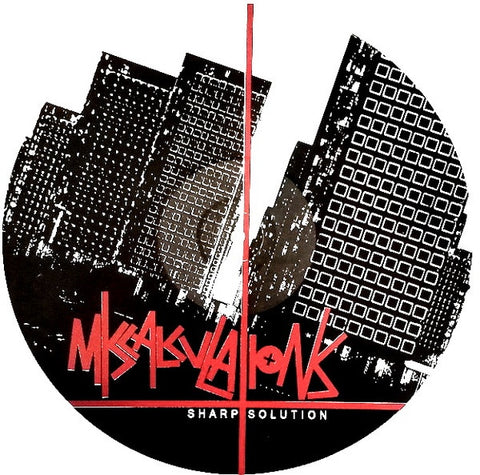Miscalculations – Sharp Solution - New LP Record 2018 Rockstar Germany White Vinyl & Screenprinted B-Side - Punk / Post-Punk