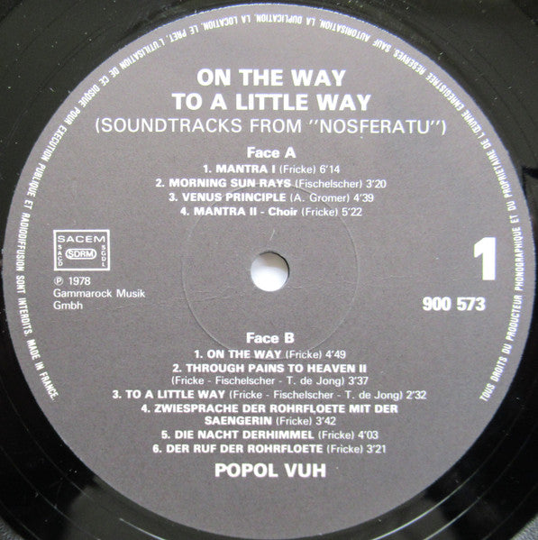 Popol Vuh – On The Way To A Little Way (Soundtracks From "Nosferatu") - Mint- LP Record 1978 Egg France Vinyl - Krautrock / Ambient / Soundtrack - Shuga Records