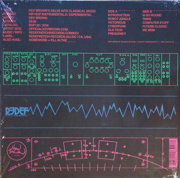 Kev Brown ‎– Kev Brown's Delve Into Classical Moog - New LP Record 2018 Redefinition USA Blue-In-Black Splatter Vinyl - Hip Hop / Instrumental - Shuga Records