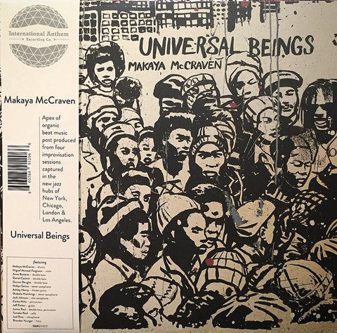 Makaya McCraven - Universal Beings - New 2 LP Record 2018 International Anthem USA Chicago Bone White & Black Vinyl - Jazz / Live Improvisation