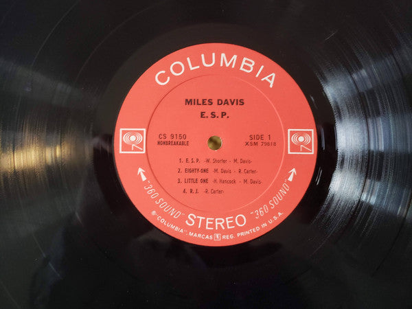 Miles Davis – E.S.P. - VG LP Record 1965 Columbia USA Stereo 360 Version Vinyl - Jazz - Shuga Records