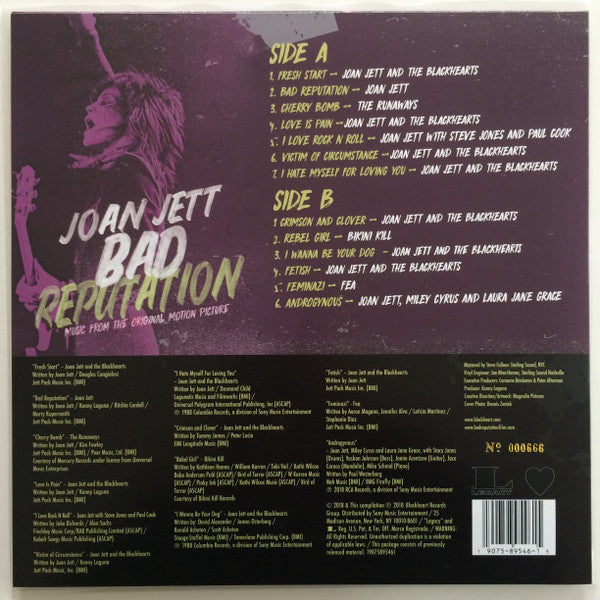 Joan Jett – Bad Reputation - New LP Record Store Day Black Friday 2018 Legacy RSD Yellow Vinyl & Numbered - Classic Rock / Punk - Shuga Records