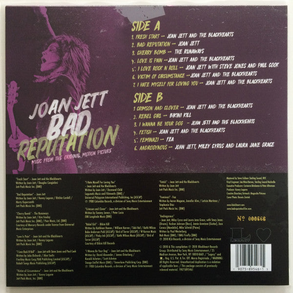 Joan Jett – Bad Reputation - New LP Record Store Day Black Friday 2018 Legacy RSD Yellow Vinyl & Numbered - Classic Rock / Punk
