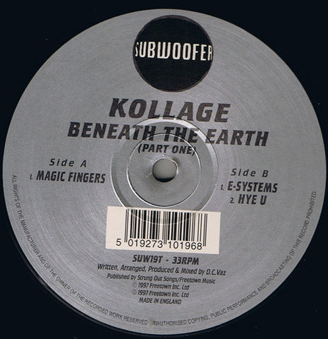 Kollage – Beneath The Earth (Part One) - New 12" Single Record 1997 Subwoofer UK Vinyl - House / Deep House