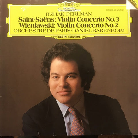 Itzhak Perlman, Daniel Barenboim – Saint-Saëns: Violin Concerto No.3 / Wieniawski: Violin Concerto No.2 - Mint- LP Record 1983 Deutsche Grammophon Vinyl - Classical