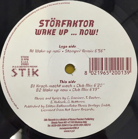 Störfaktor – Wake Up... Now! - New 12" Single Record 2000 Stik Italy Vinyl - Hard Trance / Hardstyle