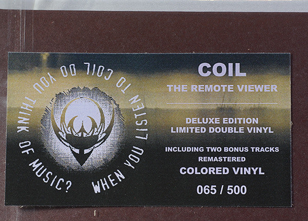 Coil ‎– The Remote Viewer (2002) - New 2 Lp Record 2018 Real Material Europe Import Colored Vinyl - Electronic / Drone / Ambient