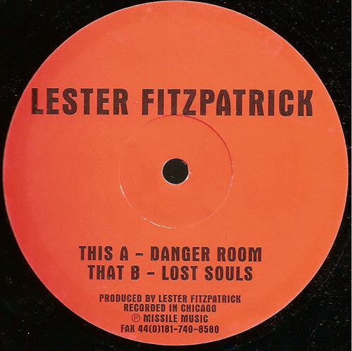 Lester Fitzpatrick – Danger Room / Lost Souls - New 12" Single 1997 Missile UK Vinyl - Chicago Techno