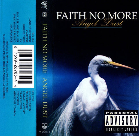 Faith No More – Angel Dust - Used Cassette 1991 Slash Tape - Rock / Alternative Rock / Funk Metal / Alternative Metal / Heavy Metal