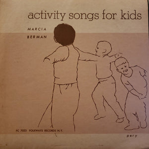 Marcia Berman – Activity Songs For Kids - VG- 10" LP Record 1962 Folkways USA Vinyl & Booklet - Folk - Shuga Records