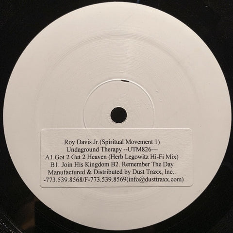 Roy Davis Jr. – Spiritual Movement 1 - New 12" Single Record Undaground Therapy USA Vinyl - Chicago Deep House