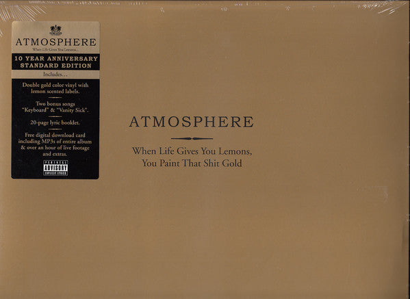 Atmosphere - When Life Gives You Lemons, You Paint That Shit Gold (2008) - Mint- 2 LP Record 2018 Rhymesayers Gold Vinyl, Book & Download - Hip Hop / Conscious - Shuga Records
