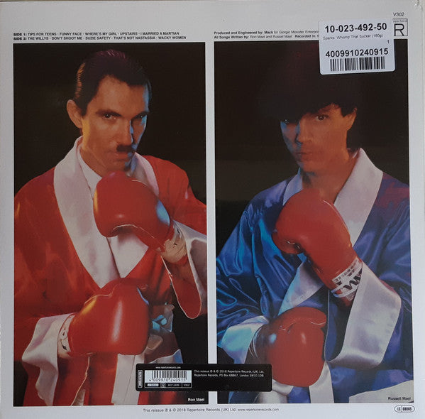 Sparks – Whomp That Sucker (1981) - New LP Record 2018 Repertoire UK Import Red & Blue Split Vinyl - Synth-pop / Pop Rock / New Wave - Shuga Records