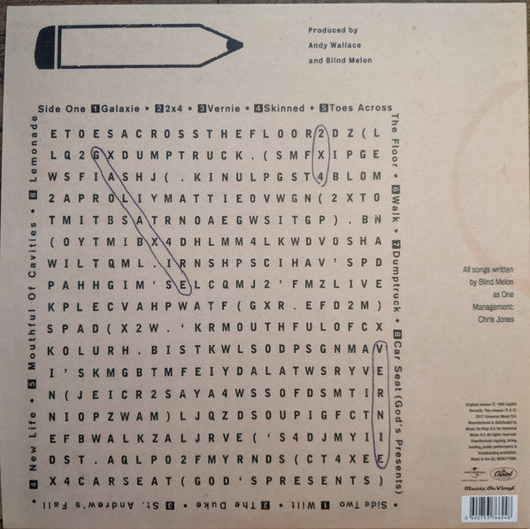 Blind Melon - Soup (1995) - New LP Record 2021 Europe Unofficial Random Color Vinyl - Alternative Rock - Shuga Records