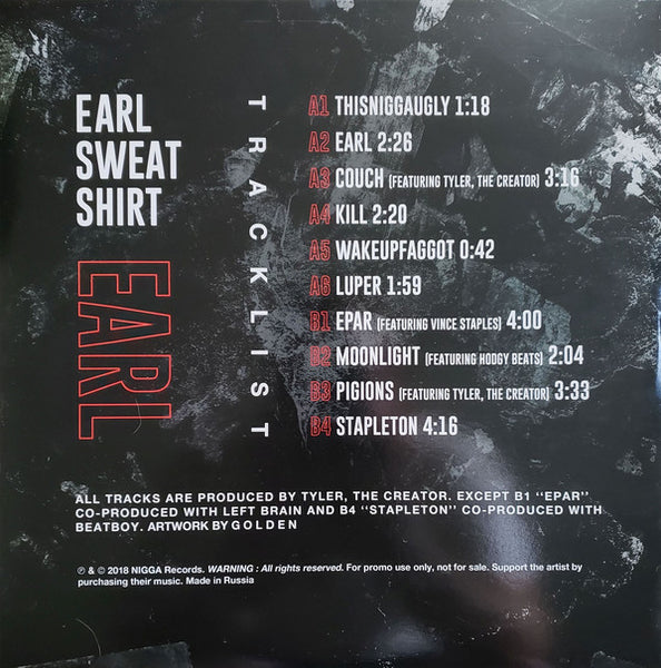 Earl Sweatshirt ‎– Earl (2010) - New Lp Record 2020 Europe Random Color Vinyl - Hip Hop