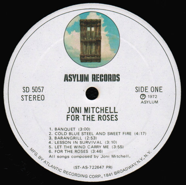 Joni Mitchell - For the Roses (1972) - VG+ LP Record 1974 Asylum USA Vinyl - Soft Rock / Folk Rock - Shuga Records