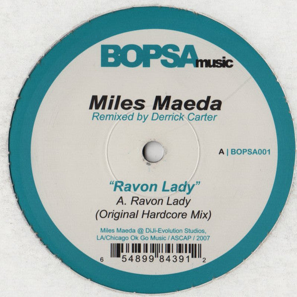 Miles Maeda – Ravon Lady - New 12" Single 2007 Bopsa Music USA Vinyl - Chicago House / Tech House - Shuga Records