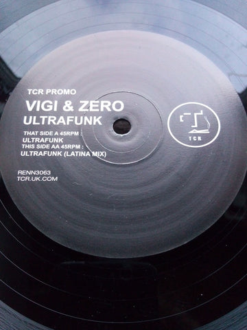 Vigi & Zero – Ultra Funk - VG+ 12" Promo Single Record 2002 Thursday Club  UK Vinyl - House / Breakbeat