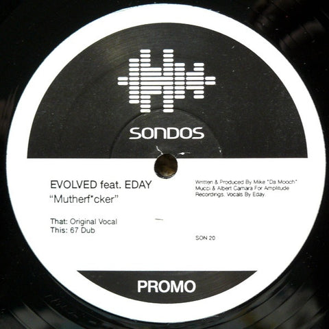 Evolved Featuring Eday – Mutherf*cker - VG+ 12" Single Record 2002 Sondos USA Promo Vinyl - Tribal House