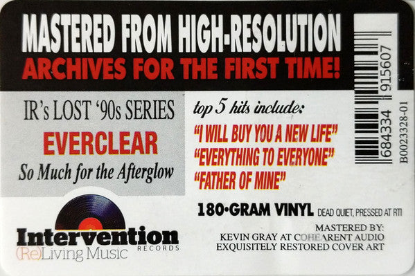 Everclear ‎– So Much For The Afterglow (1997) - New LP Record 2019 Capitol/Intervention USA 180 gram Vinyl - Alternative Rock / Grunge