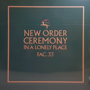 New Order – Ceremony (1981) - New 12" Single Record 2019 Factory Europe 180 gram Vinyl - New Wave / Post-Punk