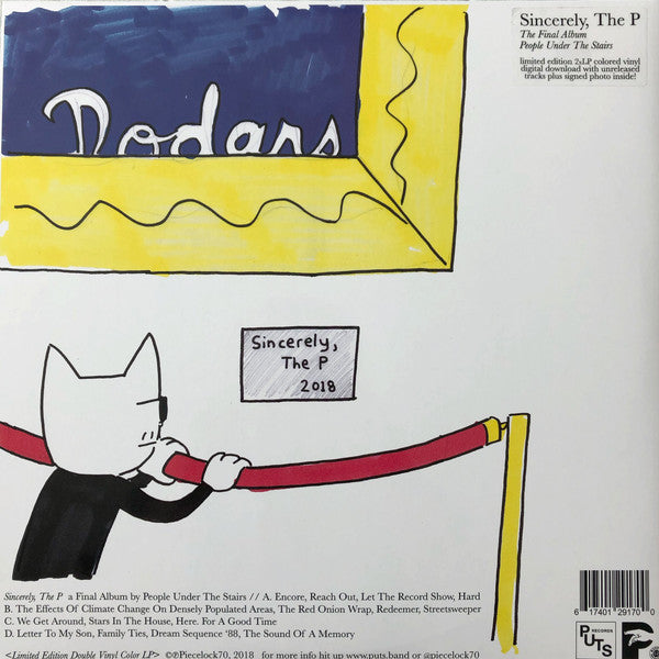 People Under The Stairs ‎– Sincerely, The P - New 2 LP Record 2019 Yellow & Blue Vinyl, Download & Signed Photo - Hip-Hop - Shuga Records