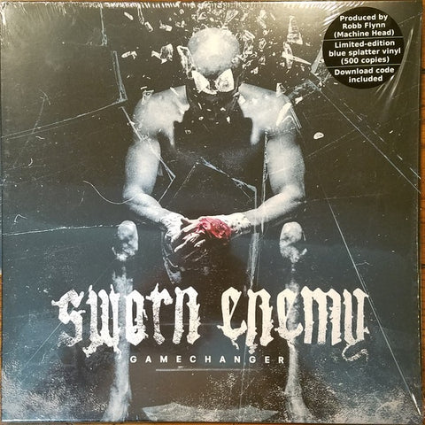 Sworn Enemy – Gamechanger - Mint- LP Record 2019 M-Theory Audio Blue Splatter Vinyl, Insert & Download - Metalcore