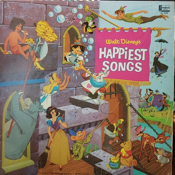Various - Walt Disney's Happiest Songs - VG+ LP Record 1967 Disneyland USA Original Vinyl - Soundtrack / Children's - Shuga Records