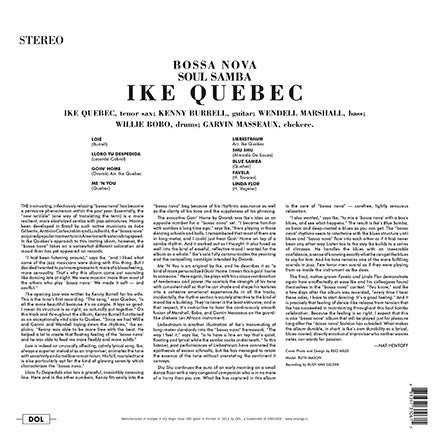 Ike Quebec – Bossa Nova Soul Samba (1962) - New LP Record 2013 DOL Europe Import Vinyl - Jazz / Bossa Nova - Shuga Records