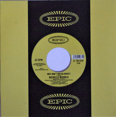Nichelle Nichols ‎– Know What I Mean / Why Don't You Do Right? (1967) - New 7" Single Record Store Day 2019 Epic UK RSD Vinyl - Rhythm & Blues / Soul