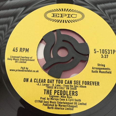 The Peddlers ‎– On A Clear Day You Can See Forever / Comin' Home Baby (1969) - New 7" Single Record Store Day 2019 Epic UK 45 RSD Vinyl - Funk / Soul-Jazz