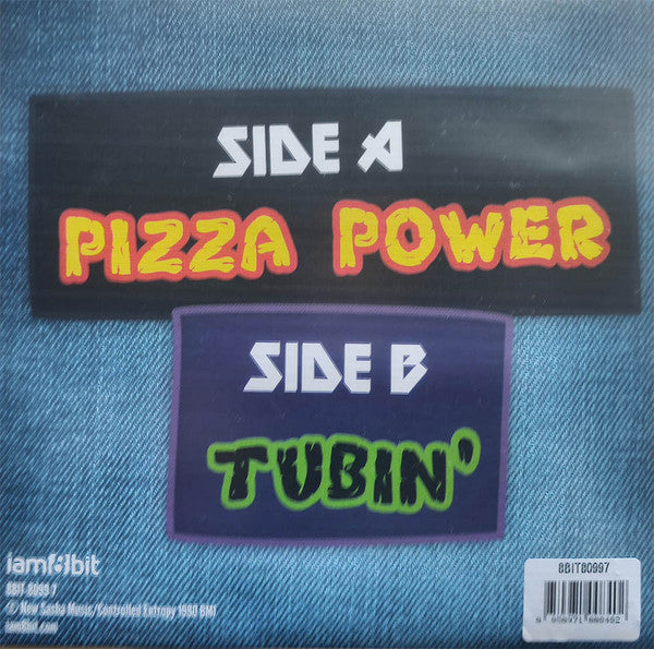 Teenage Mutant Ninja Turtles - Pizza Power / Tubin' - New 7" Single Record Store Day 2019 Iam8bit RSD Vinyl & 2 Patches - Soundtrack