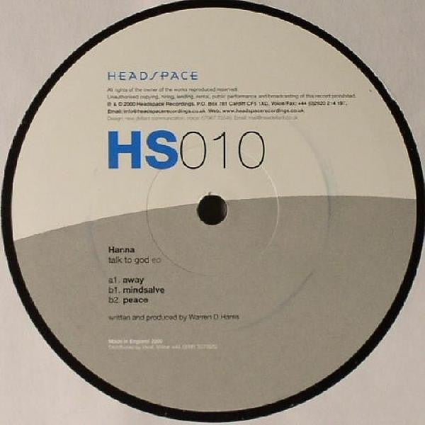 Hanna – Talk To God - New 12" Single Record 2000 UK Headspace UK Import Vinyl - Deep House / Tech House