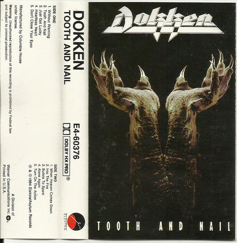 Dokken – Tooth And Nail - Used Cassette Elektra 1984 USA - Rock