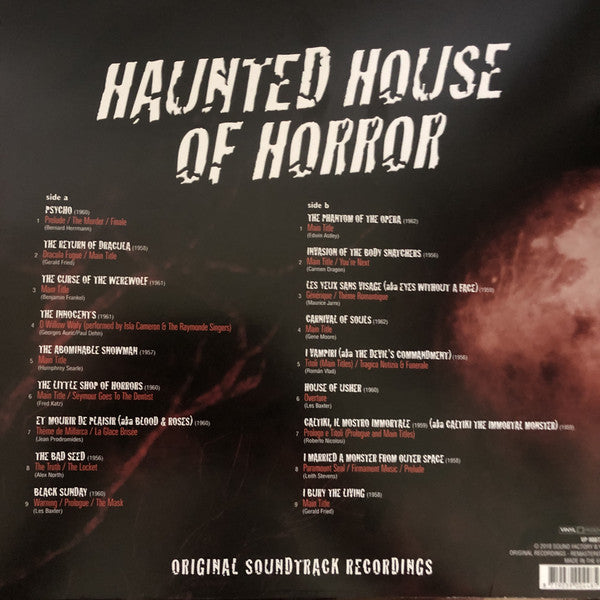 Various ‎– Haunted House Of Horror - New Lp Record 2018 Vinyl Passion Orange Vinyl - Holiday / Halloween / Soundtrack - Shuga Records
