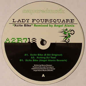 Lady Foursquare - Xcite Bike - Mint- 12" Single USA 2008 A Squared Muzik USA - Chicago Techno