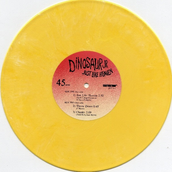 Dinosaur Jr – Just Like Heaven (1989) - VG+ 10" Single Record 1991 SST Yellow Marbled Vinyl - Indie Rock - Shuga Records