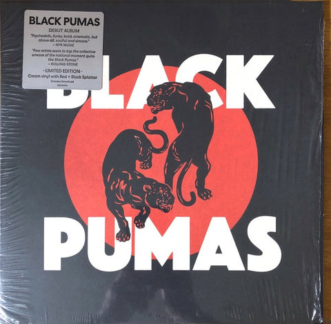 Black Pumas - Black Pumas - Mint- LP Record 2019 ATO Cream Translucent with Red & Black Splatter Vinyl - Soul / Funk / Psychadelic