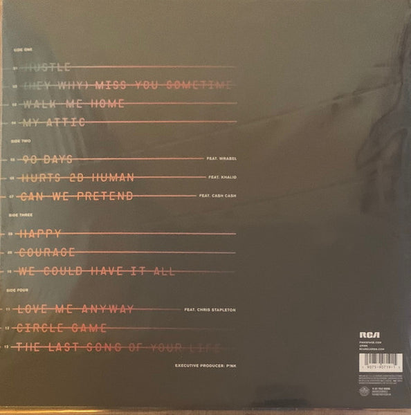 P!NK ‎– Hurts 2B Human - New 2 LP Record 2019 RCA Vinyl - Pop / Rock