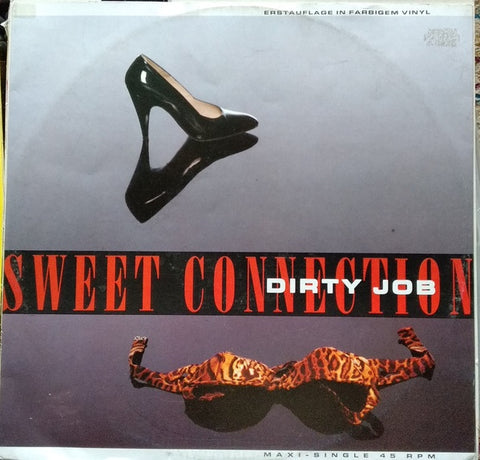 Sweet Connection – Dirty Job - Mint- 12" Single Record 1988 Blow Up Germany Import Transparent Yellow Vinyl - Synth-pop / Euro-Disco