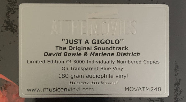 David Bowie & Marlene Dietrich ‎– Just A Gigolo (1979) - New LP Record 2019 Music On Vinyl Europe Import 180 gram Vinyl - Soundtrack
