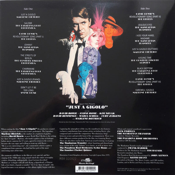 David Bowie & Marlene Dietrich ‎– Just A Gigolo (1979) - New LP Record 2019 Music On Vinyl Europe Import 180 gram Vinyl - Soundtrack