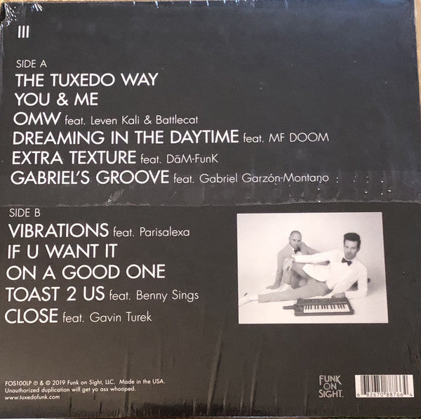 Tuxedo ‎– III - New LP Record 2019 Funk On Sight Vinyl - Funk / Boogie