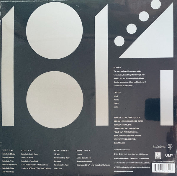 Janet Jackson ‎- Rhythm Nation 1814 (1989) - New 2 LP Record 2019