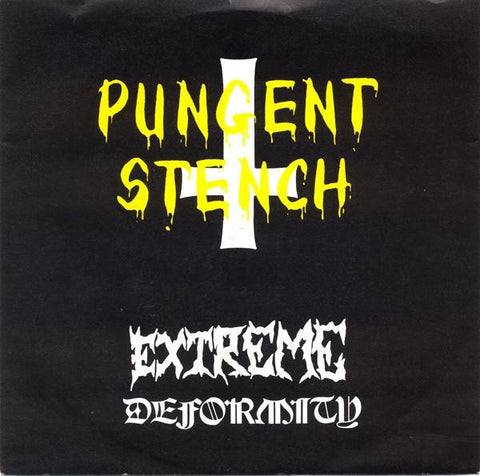 Pungent Stench – Extreme Deformity - Mint- 7" EP Record 1989 Nuclear Blast Germany Yellow Vinyl - Death Metal